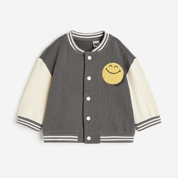 (4/$20) H&M - Printed Baseball Jacket - Picture 1 of 7